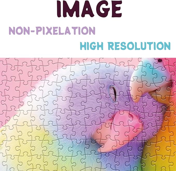 Colorful Love Bird Puzzles for Adults 1000 Pieces, Cute Animal Jigsaw Puzzles, Pink Scene Art Puzzles