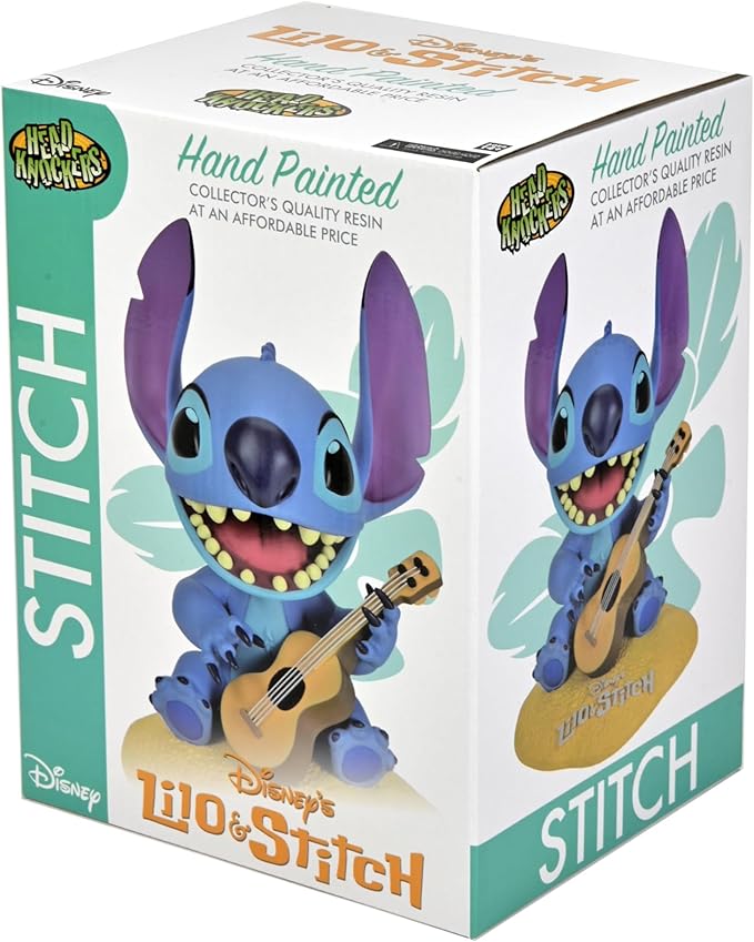 NECA Disney's Lilo & Stitch 6.5" Stitch with Ukulele Head Knocker Bobblehead
