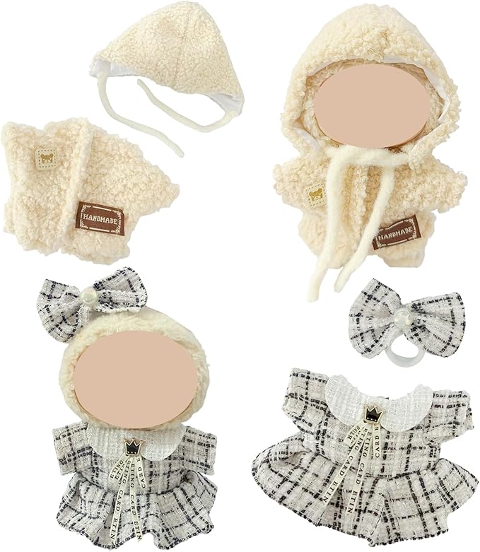 Clothes for Doll, 6 Pack Doll Outfits for 17cm Doll, Perfect for Play and Display, Accessories for Doll's Collectors, (No Dolls) (Elegant Dress)