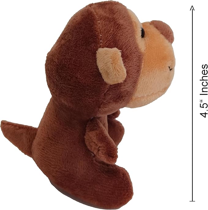 Plush Zoo Animals, Lion, Giraffe, Monkey & Elephant - Super Soft Plush (8 Piece Set)