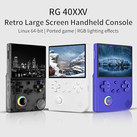RG40XX V Handheld Game Console RG 40XXV 4.0'' IPS Screen with 64G TF Card Pre-Installed 5223 Games Supports 5G WiFi 4.2 Bluetooth Online Fighting,Streaming and HDMI Retro Emulator RG40XX