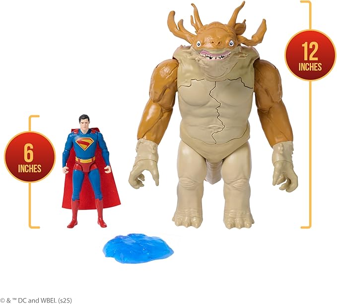 DC Comics, Superman, Superman Vs. Kaiju Slime Battle, Action Figure with GiantKids Playset, Super Heroes Toys for Boys and Girls Ages 4 and Up