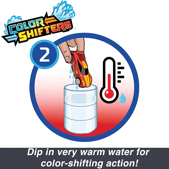 Hot Wheels Cars, Set of 2 Color Reveal Vehicles in 1:64 Scale with Surprise Initial Reveal & Repeat Color-Change Feature in Very Warm & ICY Cold Water (Styles May Vary) (Pack of 2)