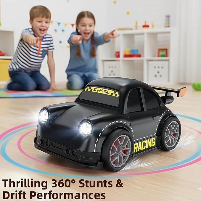 3-in-1 Smart RC Car with Follow & Escape Modes, 360° Stunt Drift, Voice/Light Effects, and Pet Play Mode, 4WD Remote Control Car Toy for Kids and Cat Dogs