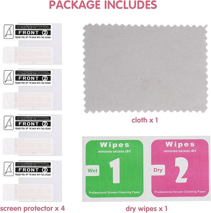 MGZNMTY 4 Pack Hard Screen Protector Compatible for Punirunes Interactive Digital Toy