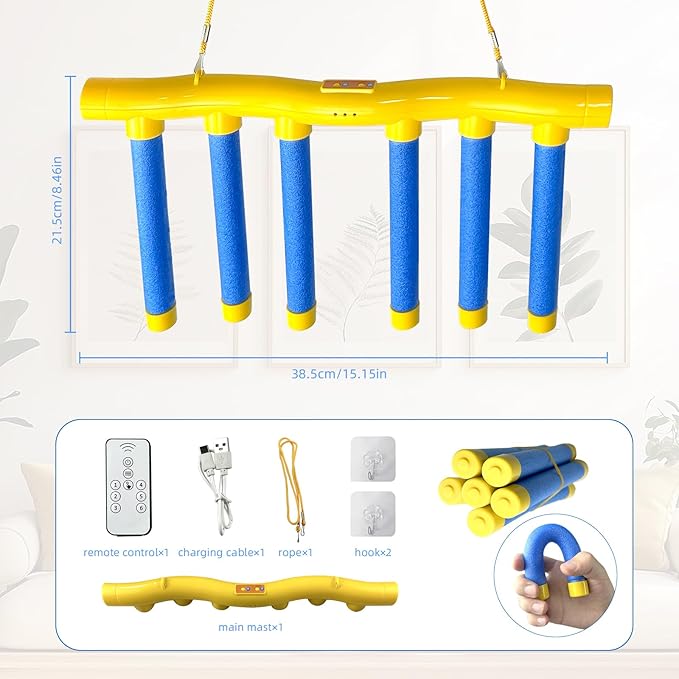 Remote Control Reflex Stick Game, Family Interactive Reaction Time Training - Falling Sticks Challenge for Hand Eye Coordination Training, Party Reflex Challenge Games & Adults/Kids (Yellow)