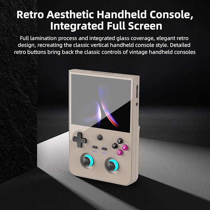 Anbernic RG477V Retro Handheld Game Console , 4.7 Inch Touch Screen Android 14 System Support WiFi 6E Bluetooth 5.3 Dimensity 8300 Processor 8+128GB(Gray)