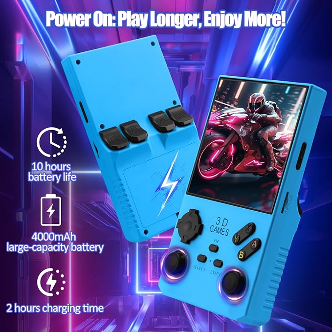 2026Newly Upgraded V40 MAX Retro Handheld Game Console with 256G Built-in 20000+ Classic Games, 4.0 Inch 4K HD IPS Screen Open Source Linux System, 4000mAh Battery, Portable Pocket Video Game Console
