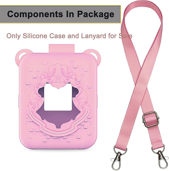 Silicone Case for Bitzee Harry Potter Interactive Digital Pet, Protective Cover for Harry Potter Bitzee Virtual Electronic Pets Accessories (Pink Case)