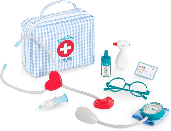 Corolle Doctor's Suitcase Toy, Kids Medical Kit with Accessories, Pretend Play Doctor Set for Children 3+ Roleplay Game for Imaginative Learning, Portable Case for Easy Storage & Travel