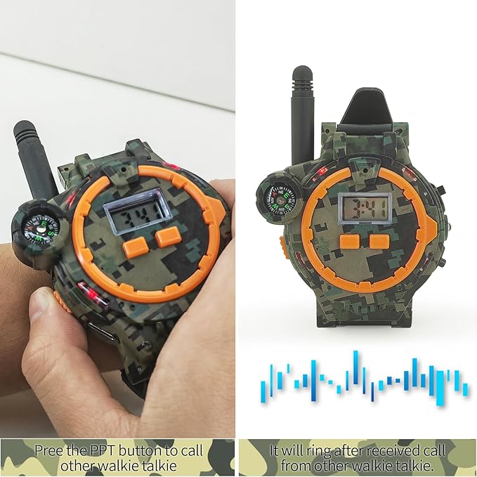 Rechargeable Walkie Talkies for Kids Radio Walky Talky with Flashlight Children Outdoor Game Interphone Gifts for Boy and Girl (4)