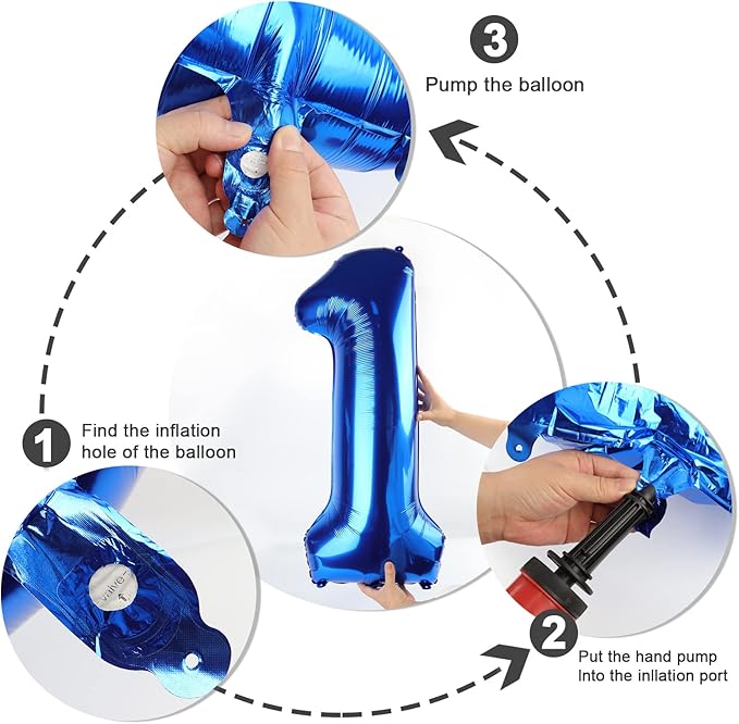 Numbers Balloon 40 Inch 2 Navy Blue Balloon Number Birthday Decorations, 2nd 12 21st Party Celebrations Decorations Graduations Baby