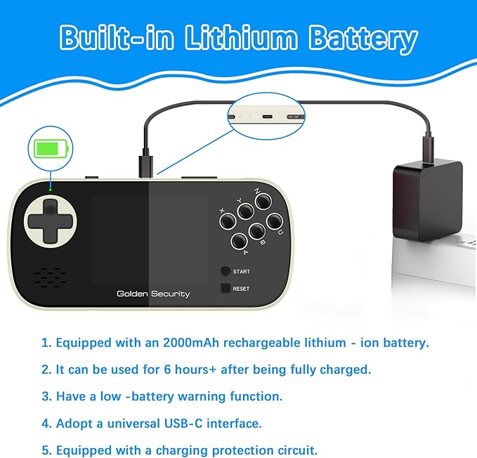 Handheld Game for Kids, Retro Gaming Console with 156 Retro Video Games, Handheld Game Console with Rechargeable Battery 3.5" LCD Screen, Mini Arcade Electronic Toy Gifts for Boys Girls (White)