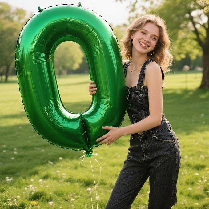 40 Inch Green Number 50 Digital Balloon,Jumbo Mylar Foil Helium Balloon for 50 Balloons for Birthday Party,Wedding Anniversary Party Decorations