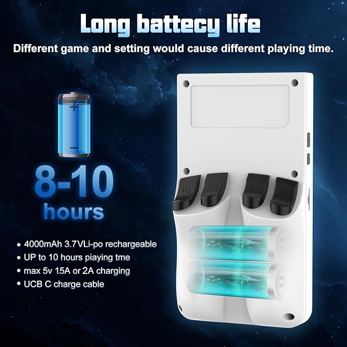 RegiisJoy R36 MAX Handheld Game Console 40250 Games, 4 inch IPS Screen Retro Game Console, Mini Portable Pocket Arcade 4000mAh 256G TF