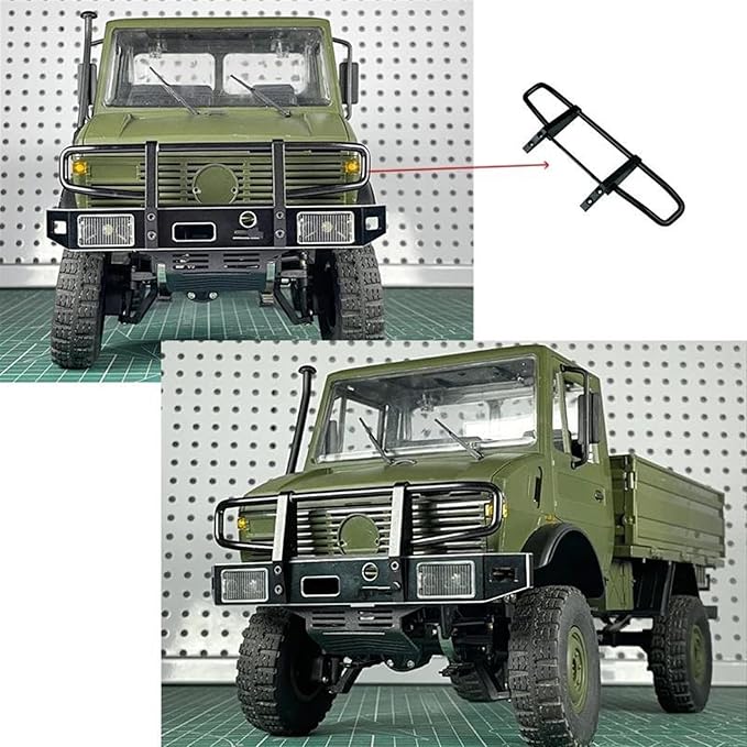 RC Spare Part For LDRC For LD-P06 For Unimog Metal Front And Rear Bumper For Chassis Armor 1/12 RC Truck Car Upgrade Parts Replacement Accessories(Front Upper Bumper 3)