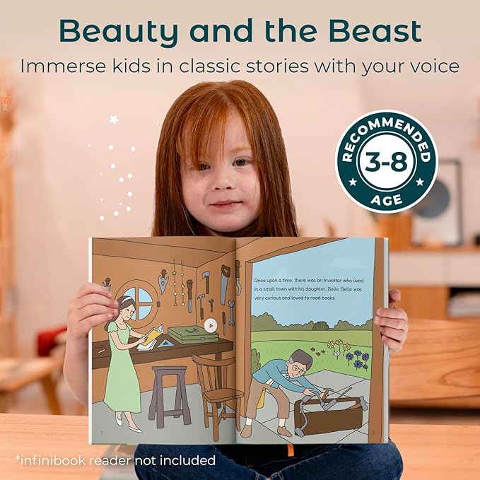 Cali's Books Beauty and The Beast infinibooklet - infinibook Interactive Storybook for Kids, Learning Book for Toddlers