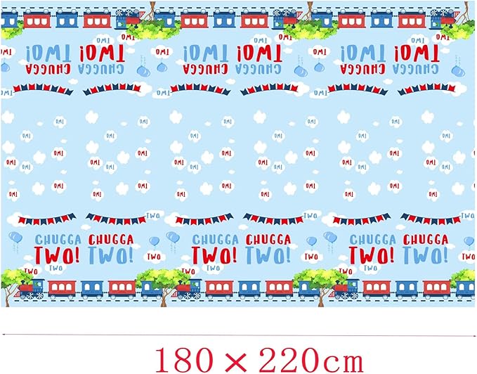 Chugga Chugga Two Two Party Supplies,Train 2nd Birthday Party Supplies,2nd Birthday Decorations For Boys,Chugga Chugga Two Two Party Decorations,