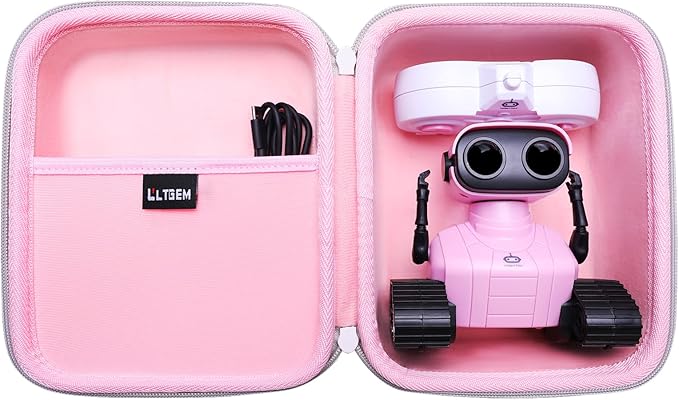 LTGEM Case Compatible with ALLCELE Girls Robot Toy/Miko Mini Robot(Inside: 7.2"×5.8"×3.1"), Pink