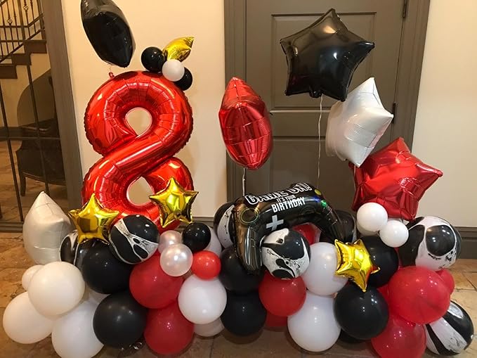 Numbers Balloon 3, 40 Inch Large Red Balloon for Three Year Old Birthday Decor, 3 13 30 31 Birthday Party Decorations for Wedding Supplies