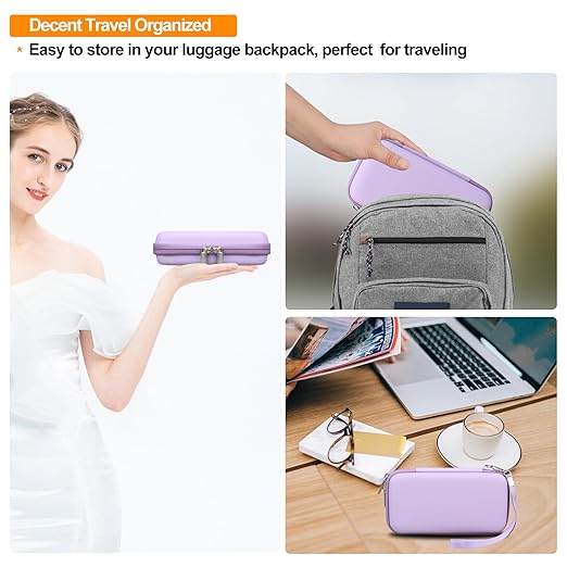 Elonbo Carrying Case for TaddToy/WELLST·G/Beijue/FAMILY POCKET/CCTU/X- JOYKIDS/GREENCREEK/Beico/KAVOYI/GuaiyeyeAP/TEBIYOU Handheld Game Console, Portable Electronic Gaming Player Bag, Purple