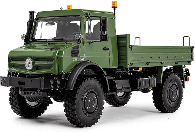 U4023 LESU 4Wd 1/14 Remote Control Off Road Car Metal RC ATV Light Truck Model Differential Locks Wheel Hub Reduction No Battery Hobby Grade Model for Ages 14+(Sage Green)