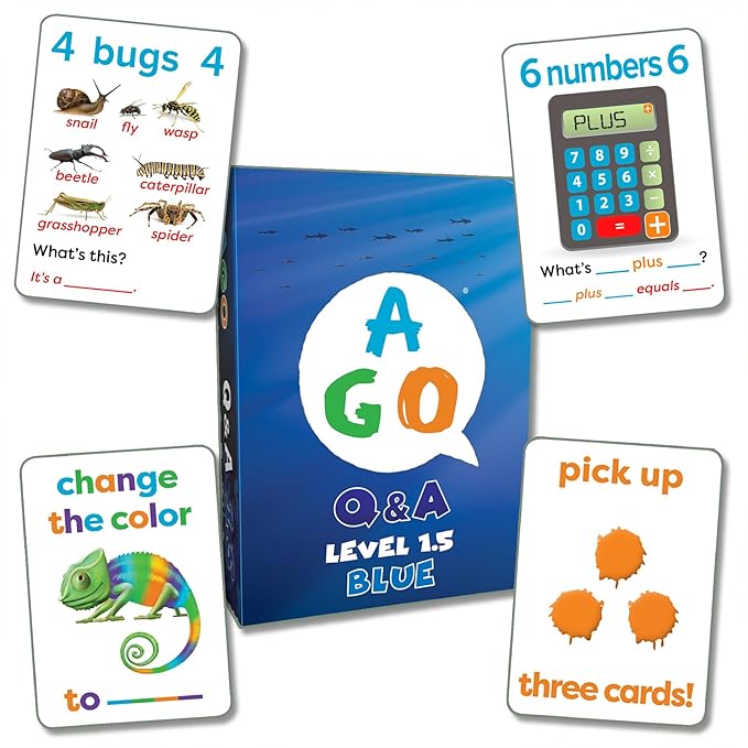 Q&A Blue ESL Card Game - Level 1.5. Fun English Language Learning for EFL/ESL Students - Build Vocabulary, Grammar, and Conversation Skills!