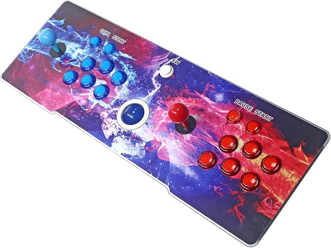 3D Saga DX Preloaded with 516 Vertical + 3000 Horizontal Games, 3 Sided Cocktails, 3D Saga Box Arcade Game Console, Precision LED Push Button 8 Way Joysitck USB Trackball,1280X720, 4P Games