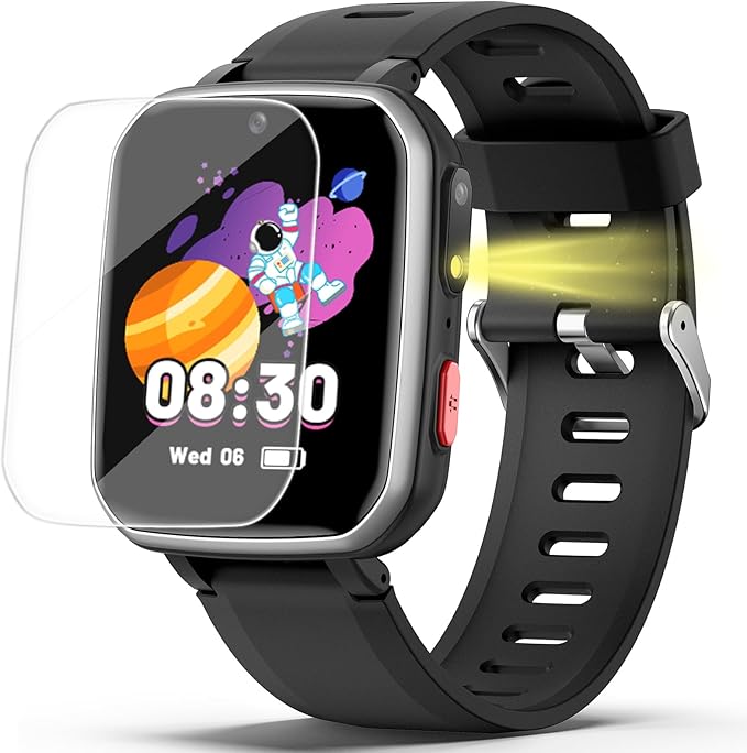 zicor Kids Game Watch Gift with 26 Puzzle Games, Dual Camera, Music Player, Pedometer, Video Recorder, Flashlight, Alarm Clock,Educational Toy for Boys Girls Age 4-12 Years Old,Birthday