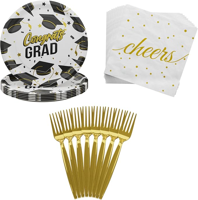 Blue Orchards Nurses Graduation Value Party Supplies (64 Pieces for 20 Guests) - Nurse Graduation 2024 Disposable Party Plates and Napkins Nursing School Grad Party RN Decorations Congrats Nurse Party