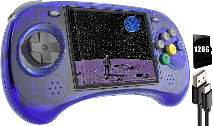 RG ARC-S Retro Handheld Game Linux System RG3566 4.0 inch IPS Screen,RGARC S with1G 128GTF Card Pre-Installed 4541 Games Supports 5G WiFi 4.2 Bluetooth Online Fighting,Streaming and HDMI