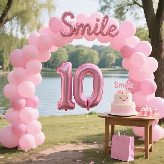 Pastel Pink Balloon,145pcs Latex Pale Pink Balloons Arch Kit Different Sizes 18 12 10 5 Inch,Macaron Pink Balloon Garland Arch for Women Girl Baby Shower Mothers Day Birthday Party Decoration