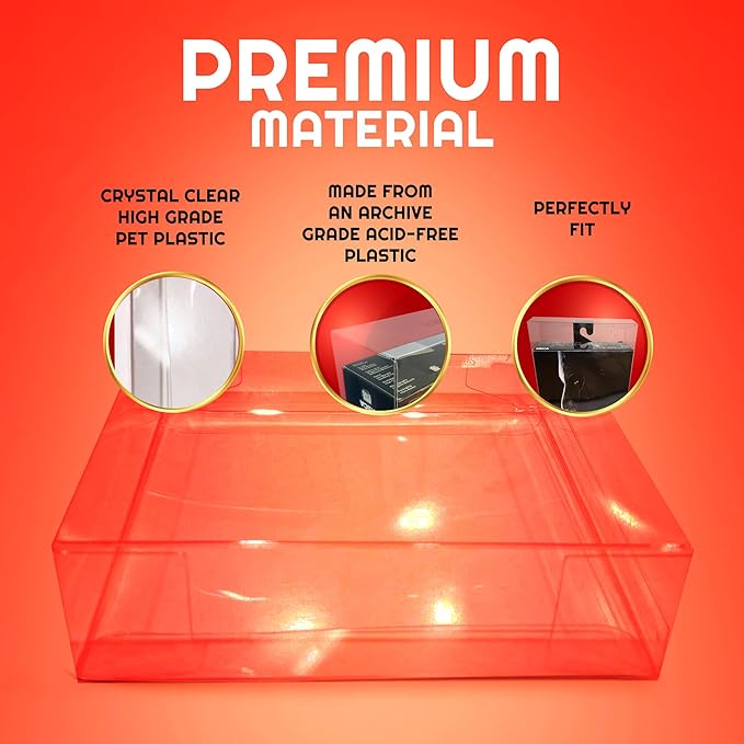 EVORETRO Display Protector Case for NECA Ultimate Action Figure Box with Hanger - 0.40 mm Thick PET Plastic Clear Case for NECA Action Figures Box, Scratch Resistant, Dustproof (10 Pack)