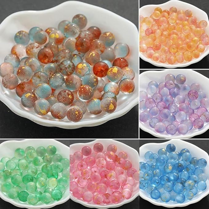 10Pcs Purple Glass Marbles Luminous Glass Ball 12MM Colorful Decor Vase Filler Fish Tank Home Decor DIY Jewelry Accessories(no Hole),Marble Runs,Learning and Education