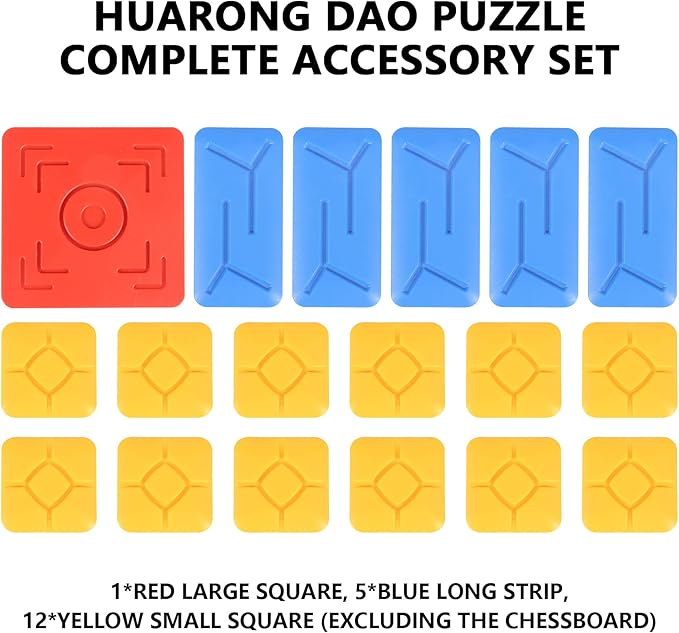 Sliding Puzzle Game Pieces, Magnetic Chess Set Accessories for Super Electronic Huarong Dao, Original Standard Replacement Parts