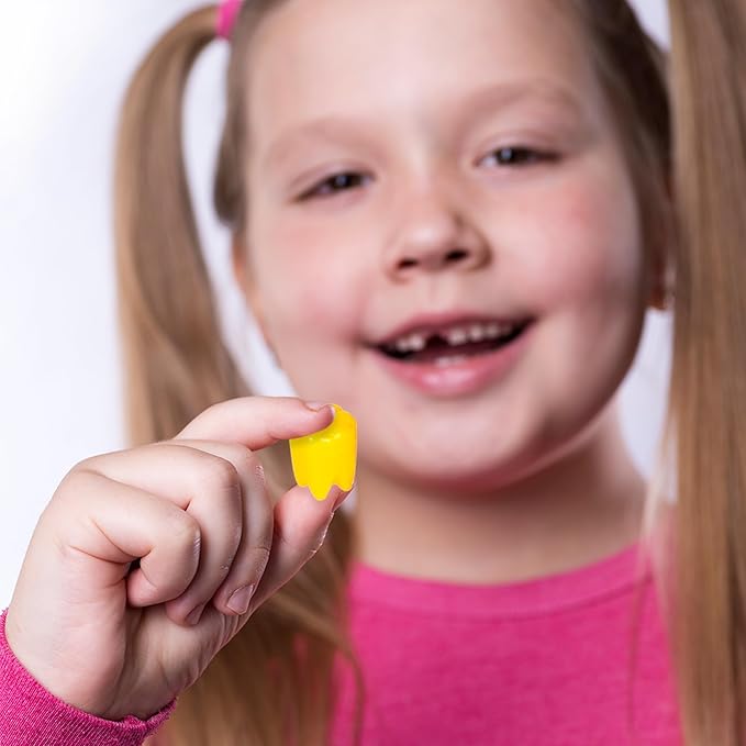 ArtCreativity Colorful Tooth Savers, Set of 72, Tooth Holders For Boys & Girls, Dentist Office Giveaways For Kids, Theme Party Supplies, Unique Goodie Bag Fillers, and Easter Egg Stuffers