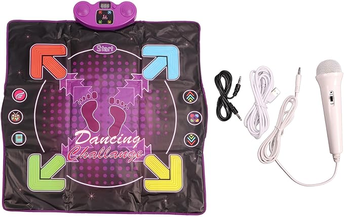 Alomejor Electronic Dance Mat Interactive Music Game Various Music for Kids 3-12 Years Old (Lighting Type)