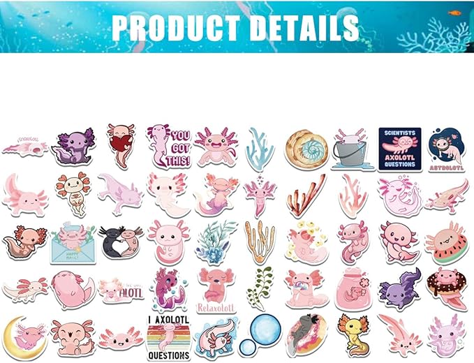 Axolotl Birthday Party Supplies Decorations Axolotl Balloons Cupcake Toppers Happy Birthday Banner Stickers Keychains Animal Party Decoration