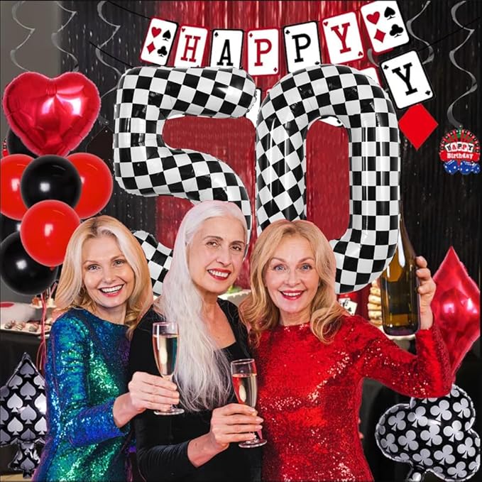 TONIFUL 40 Inch Checkered Number 5 Balloon 5th Race Car Birthday Party Supplies Black and White Large Number Balloon for Girls Boys 5th Birthday Fast Race Car Flag Party Decorations