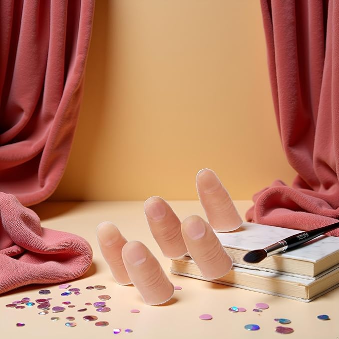 Xinjincang 5Pcs/Set Complexion Magic Trick Fingers Fake Thumb Tips Stage Show Prop Prank Magic Kits and Accessories Novelty and Gag Games, Small