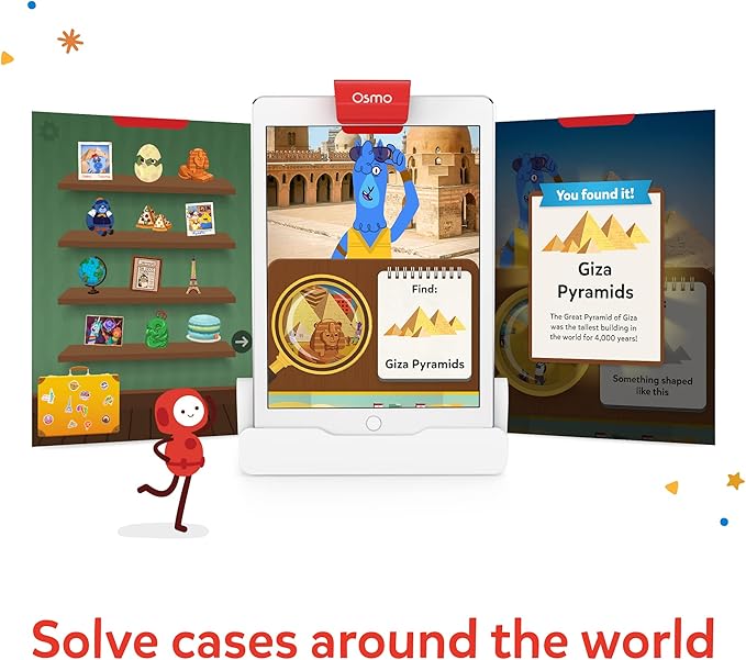 Osmo - Detective Agency Starter Kit for iPad, Pretend Play, Detective Board Game, Mystery Games, Learning Toys for 5 to 11 Year Olds, Mystery Toys, Detective Toy, Puzzles for Kids, Memory Games, STEM