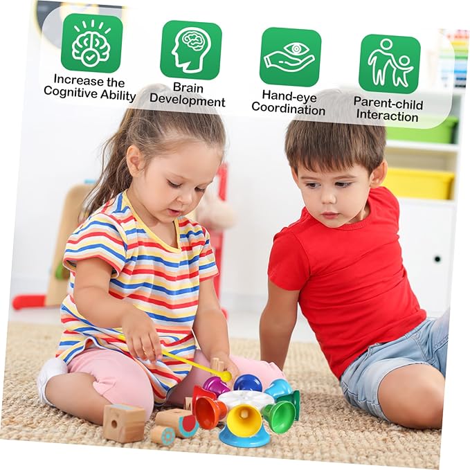 Eight Tone Bell Musical Instrument for Early Education Lightweight for Daycare and Classrooms Engages Hands Learning