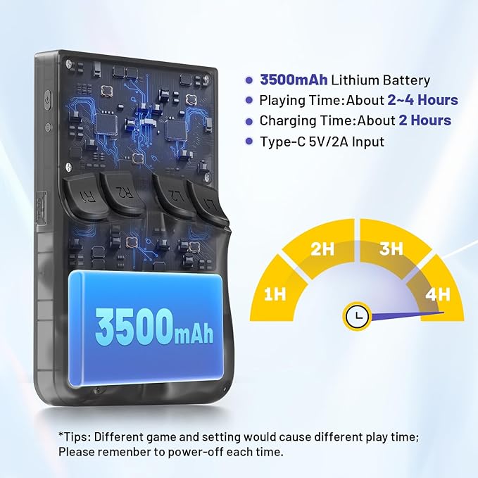 Kinhank K36 Retro Handheld Game Console with 9000+Games,Handheld Retro game console,Mini Emulator Handheld with 64GB TF Card,Portable Gaming Console,3.5 Inch IPS Screen(Black)