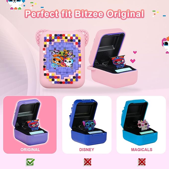 Canboc Silicone Case for Bitzee Orginal Interactive Toy Digital Pet, Protective Skin Cover for Bitzee Virtual Electronic Digital Pet, Pink (Case Only)