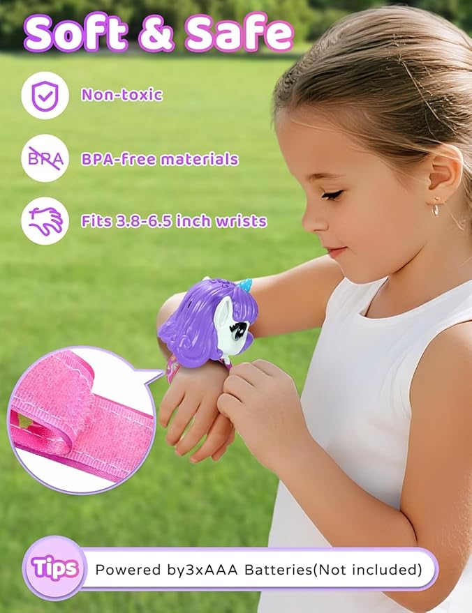 Vvinca Walkie Talkies for Kids 2 Pack -Unicorn Toys for Girls 3-12 Year Old Birthday Gift, 1000FT Long Range Camping Outdoor Games, Christmas Stocking Stuffers for Girls
