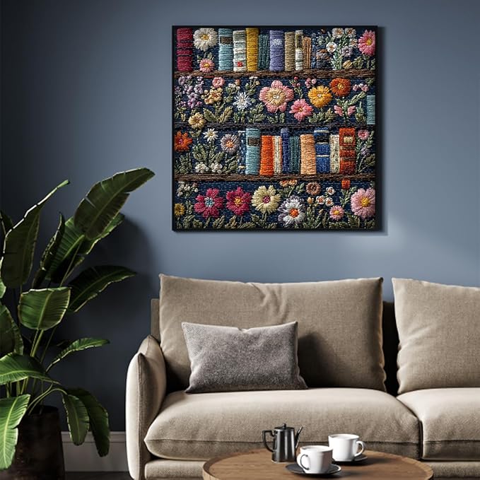PICKFORU Wildflower Pages Jigsaw Puzzle 1000 Pieces, Unique Art Floral Plant Puzzle Retro Vintage Aesthetic Challenge for Adults