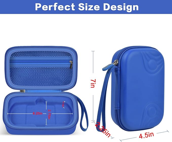 casmilee Travel Carrying Case Compatible with Beijue/for WELLST·G 16 Bit Handheld Games, Kids Video Games Storage Holder, Portable Electronic Game Player Organizer for Console Accessories - Box Only