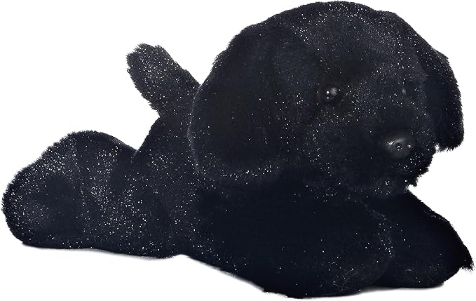 Aurora® Adorable Mini Flopsie™ Blackie™ Stuffed Animal - Mini Companions Ready for Playful Adventures - for Kids All Ages, Toddlers, Adults, and Families - Black 8 Inches