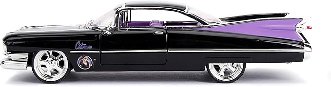 Jada DC Comics Bombshells Catwoman & 1959 Cadillac Die-cast Car, 1:24 Scale Vehicle & 2.75" Collectible Figurine 100% Metal