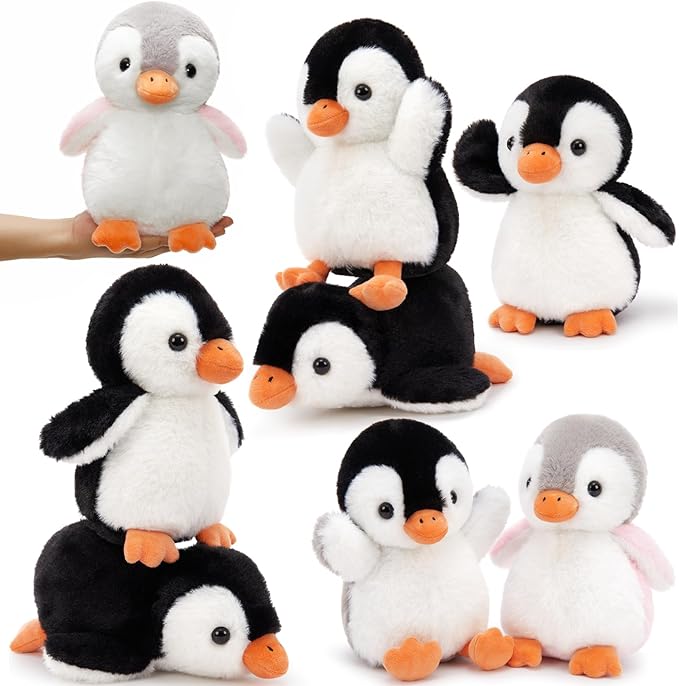 MaoGoLan 8 Pack Penguin Plush Toys 10 inch Arctic Stuffed Animals Bulk for Kids Girls Easter Stuffed Penguin Party Favors Classroom Decorations Stuffy Gift Basket Stuffers